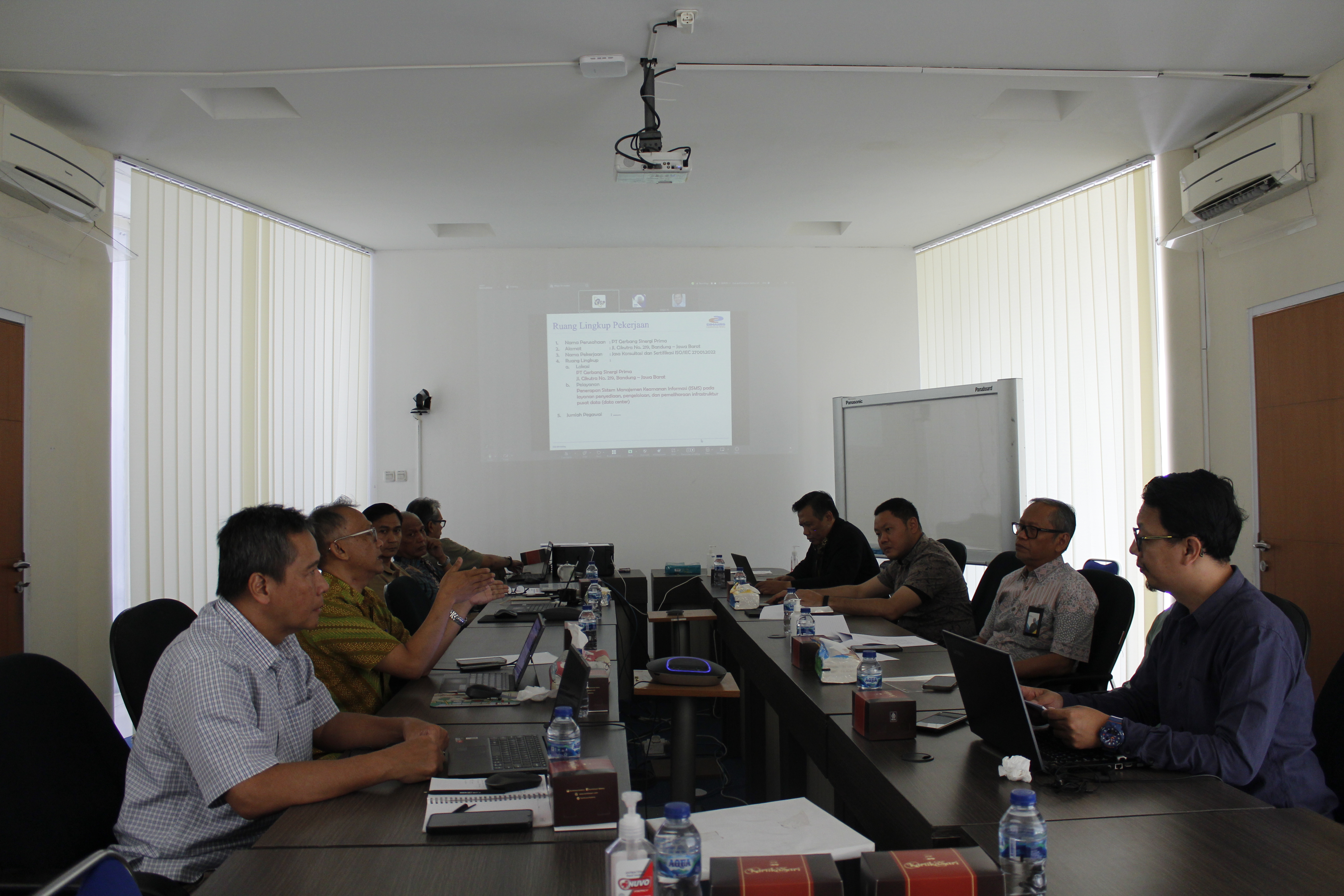 Kick Off Meeting Konsultasi dan Sertifikasi ISO 27001:2022 bersama PT Dinamis Pracons (Consulting), Jumat 1 Agustus 2025